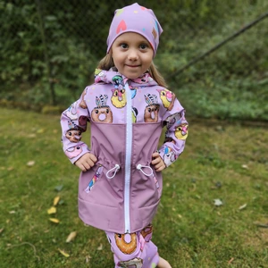 Dětská softshellová parka - party donuts